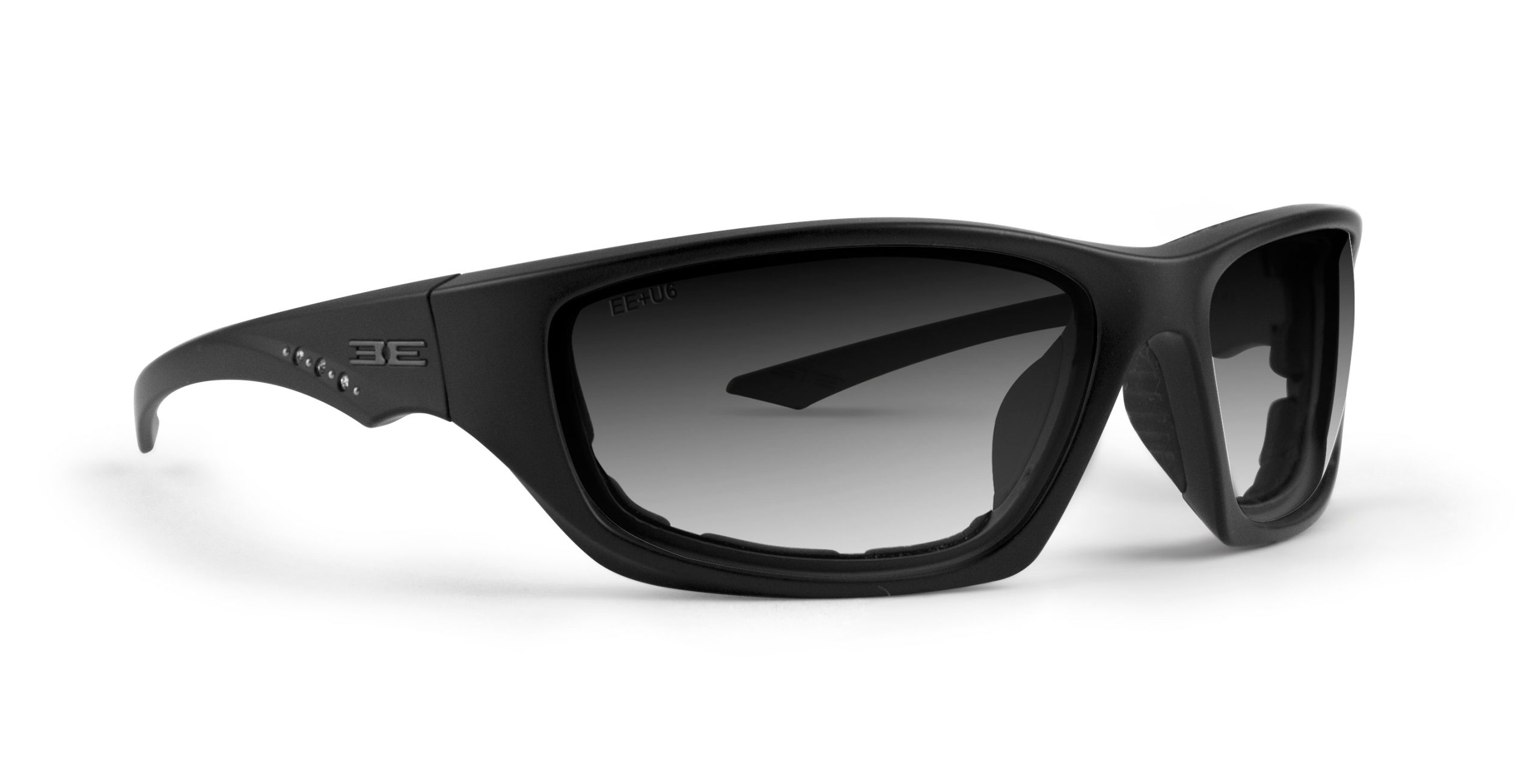 Black Frame w Rhinestone Accents - Smoke Lens